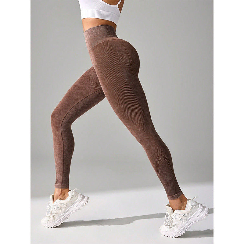 Chemical Fiber High Waist Long Yoga Pants Female
