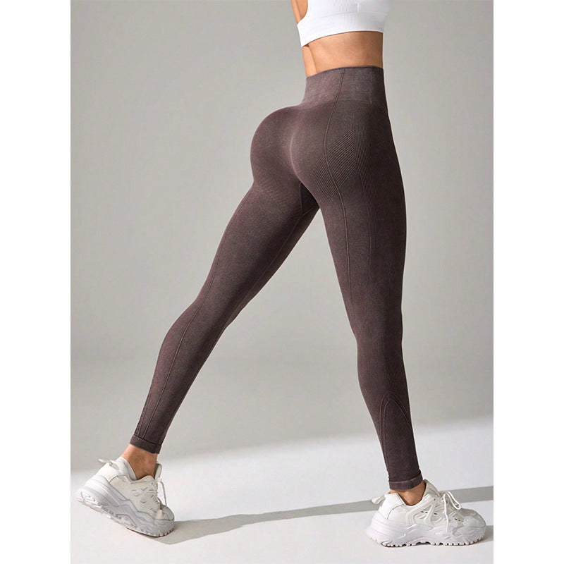 Chemical Fiber High Waist Long Yoga Pants Female